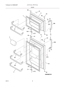 03 - Doors parts for Frigidaire Refrigerator FFHT1513LBC from AppliancePartsPros.com