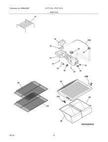 07 - Shelves parts for Frigidaire Refrigerator FFHT1513LBC from AppliancePartsPros.com