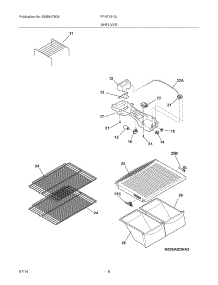 07 - Shelves parts for Frigidaire Refrigerator FFHT1513LQB from AppliancePartsPros.com