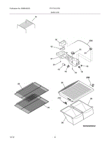 07 - Shelves parts for Frigidaire Refrigerator FFHT1513PS1 from AppliancePartsPros.com