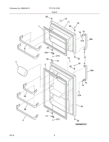 03 - Doors parts for Frigidaire Refrigerator FFHT1513PS2 from AppliancePartsPros.com