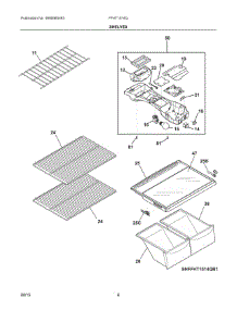 04 - Shelves parts for Frigidaire Refrigerator FFHT1514QB2 from AppliancePartsPros.com