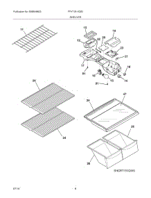 07 - Shelves parts for Frigidaire Refrigerator FFHT1514QS0 from AppliancePartsPros.com