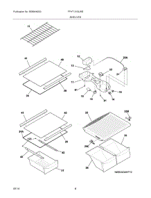 07 - Shelves parts for Frigidaire Refrigerator FFHT1515LWB from AppliancePartsPros.com