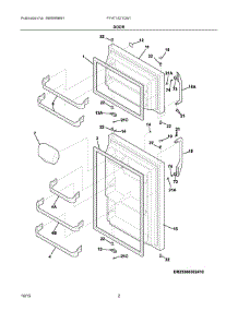 02 - Door parts for Frigidaire Refrigerator FFHT1521QW1 from AppliancePartsPros.com
