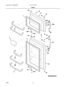 02 - Door parts for Frigidaire Refrigerator FFHT1521QW2 from AppliancePartsPros.com
