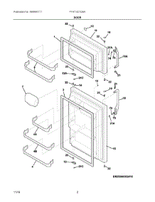 02 - Door parts for Frigidaire Refrigerator FFHT1521QW4 from AppliancePartsPros.com