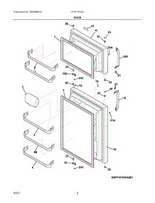 02 - Door parts for Frigidaire Refrigerator FFHT1614QB6 from AppliancePartsPros.com