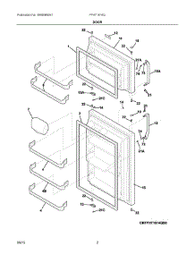 02 - Door parts for Frigidaire Refrigerator FFHT1614QQ1 from AppliancePartsPros.com