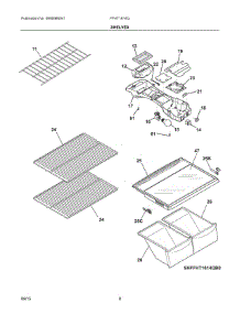 04 - Shelves parts for Frigidaire Refrigerator FFHT1614QQ1 from AppliancePartsPros.com