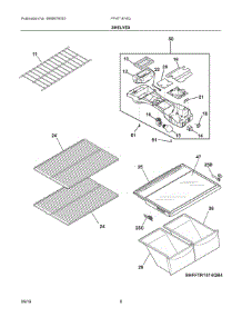 04 - Shelves parts for Frigidaire Refrigerator FFHT1614QQ3 from AppliancePartsPros.com