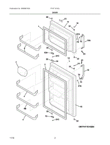 02 - Door parts for Frigidaire Refrigerator FFHT1614QQ4 from AppliancePartsPros.com