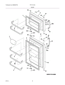 03 - Doors parts for Frigidaire Refrigerator FFHT1614QW0 from AppliancePartsPros.com