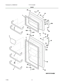 02 - Door parts for Frigidaire Refrigerator FFHT1614QW5 from AppliancePartsPros.com