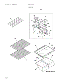 04 - Shelves parts for Frigidaire Refrigerator FFHT1614QW7 from AppliancePartsPros.com