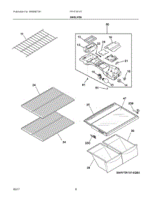 04 - Shelves parts for Frigidaire Refrigerator FFHT1614TQ0 from AppliancePartsPros.com