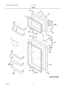 02 - Door parts for Frigidaire Refrigerator FFHT1621QB3 from AppliancePartsPros.com