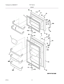 03 - Doors parts for Frigidaire Refrigerator FFHT1621QS0 from AppliancePartsPros.com