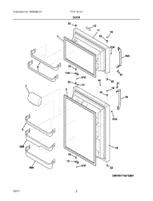 02 - Door parts for Frigidaire Refrigerator FFHT1621QS6 from AppliancePartsPros.com