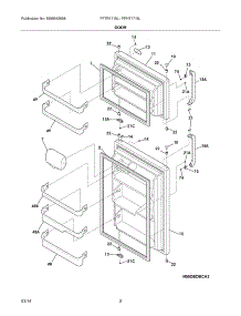 03 - Door parts for Frigidaire Refrigerator FFHT1715LWD from AppliancePartsPros.com