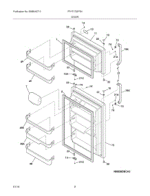 03 - Doors parts for Frigidaire Refrigerator FFHT1725PS4 from AppliancePartsPros.com