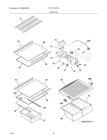 07 - Shelves parts for Frigidaire Refrigerator FFHT1725PSZ from AppliancePartsPros.com