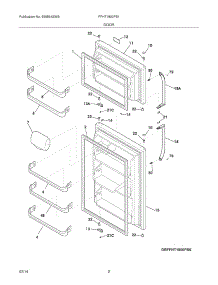 03 - Doors parts for Frigidaire Refrigerator FFHT1800PS1 from AppliancePartsPros.com