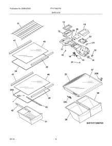 07 - Shelves parts for Frigidaire Refrigerator FFHT1800PS1 from AppliancePartsPros.com