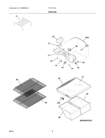 04 - Shelves parts for Frigidaire Refrigerator FFHT1814LMA from AppliancePartsPros.com