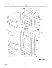 02 - Door parts for Frigidaire Refrigerator FFHT1814LMB from AppliancePartsPros.com