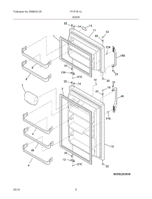 03 - Doors parts for Frigidaire Refrigerator FFHT1814LWA from AppliancePartsPros.com