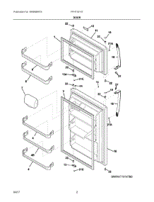 02 - Door parts for Frigidaire Refrigerator FFHT1814TB0 from AppliancePartsPros.com