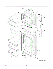 03 - Door parts for Frigidaire Refrigerator FFHT1816PS2 from AppliancePartsPros.com