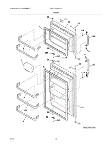 02 - Door parts for Frigidaire Refrigerator FFHT1816PS3 from AppliancePartsPros.com