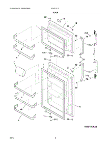 02 - Door parts for Frigidaire Refrigerator FFHT1817LBC from AppliancePartsPros.com