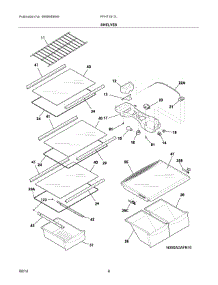 04 - Shelves parts for Frigidaire Refrigerator FFHT1817LSC from AppliancePartsPros.com