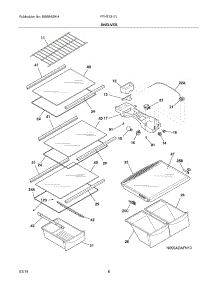 07 - Shelves parts for Frigidaire Refrigerator FFHT1817LWA from AppliancePartsPros.com