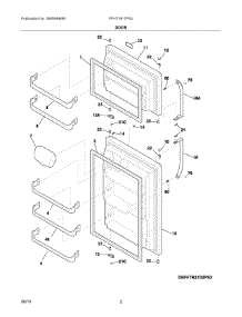 02 - Door parts for Frigidaire Refrigerator FFHT1817PS3 from AppliancePartsPros.com