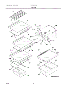 04 - Shelves parts for Frigidaire Refrigerator FFHT1817PS3 from AppliancePartsPros.com