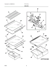 04 - Shelves parts for Frigidaire Refrigerator FFHT1821QW1 from AppliancePartsPros.com