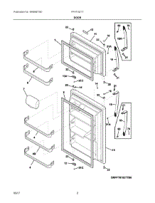 02 - Door parts for Frigidaire Refrigerator FFHT1821TS0 from AppliancePartsPros.com