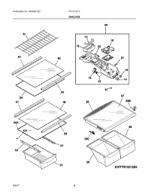 04 - Shelves parts for Frigidaire Refrigerator FFHT1821TW0 from AppliancePartsPros.com