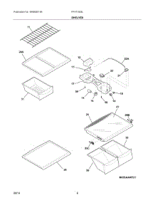 04 - Shelves parts for Frigidaire Refrigerator FFHT1826LBD from AppliancePartsPros.com