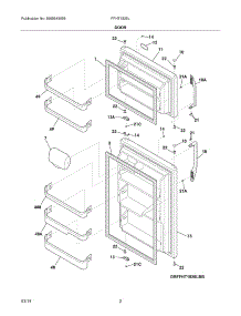 03 - Door parts for Frigidaire Refrigerator FFHT1826LQB from AppliancePartsPros.com
