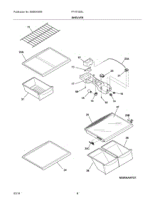 07 - Shelves parts for Frigidaire Refrigerator FFHT1826LQB from AppliancePartsPros.com