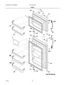 02 - Door parts for Frigidaire Refrigerator FFHT1826LWD from AppliancePartsPros.com