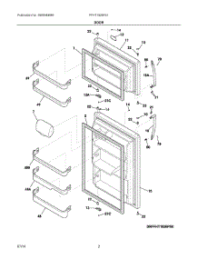 02 - Door parts for Frigidaire Refrigerator FFHT1826PS1 from AppliancePartsPros.com