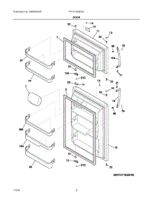 02 - Door parts for Frigidaire Refrigerator FFHT1826PS3 from AppliancePartsPros.com
