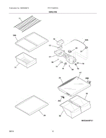 04 - Shelves parts for Frigidaire Refrigerator FFHT1826PS4 from AppliancePartsPros.com