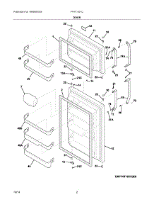 02 - Door parts for Frigidaire Refrigerator FFHT1831QP0 from AppliancePartsPros.com